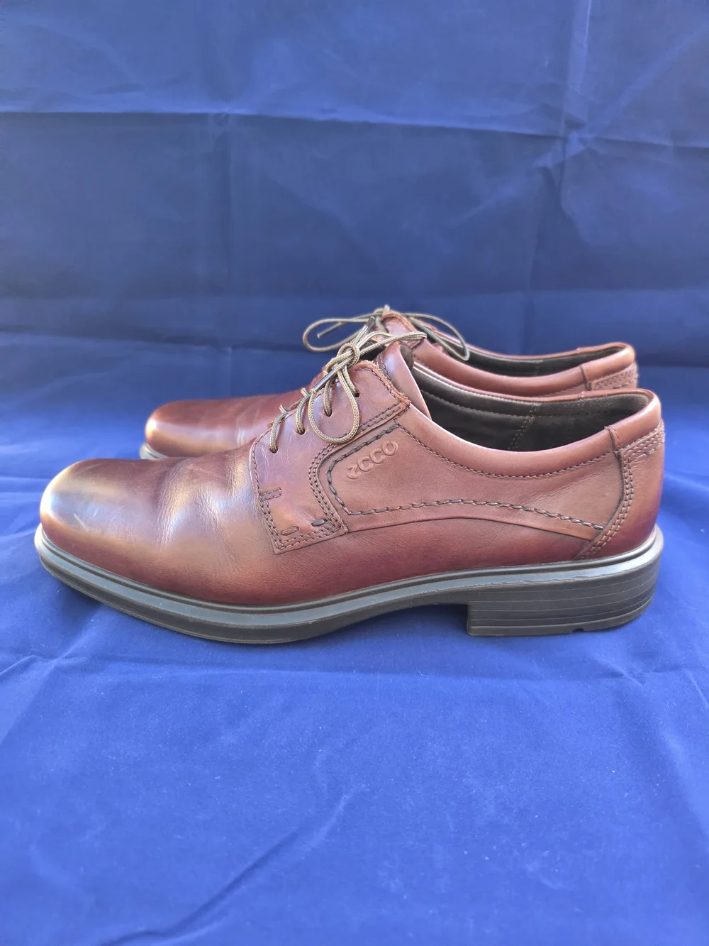 Ecco Men's Brown Leather Lace-Up Oxfords